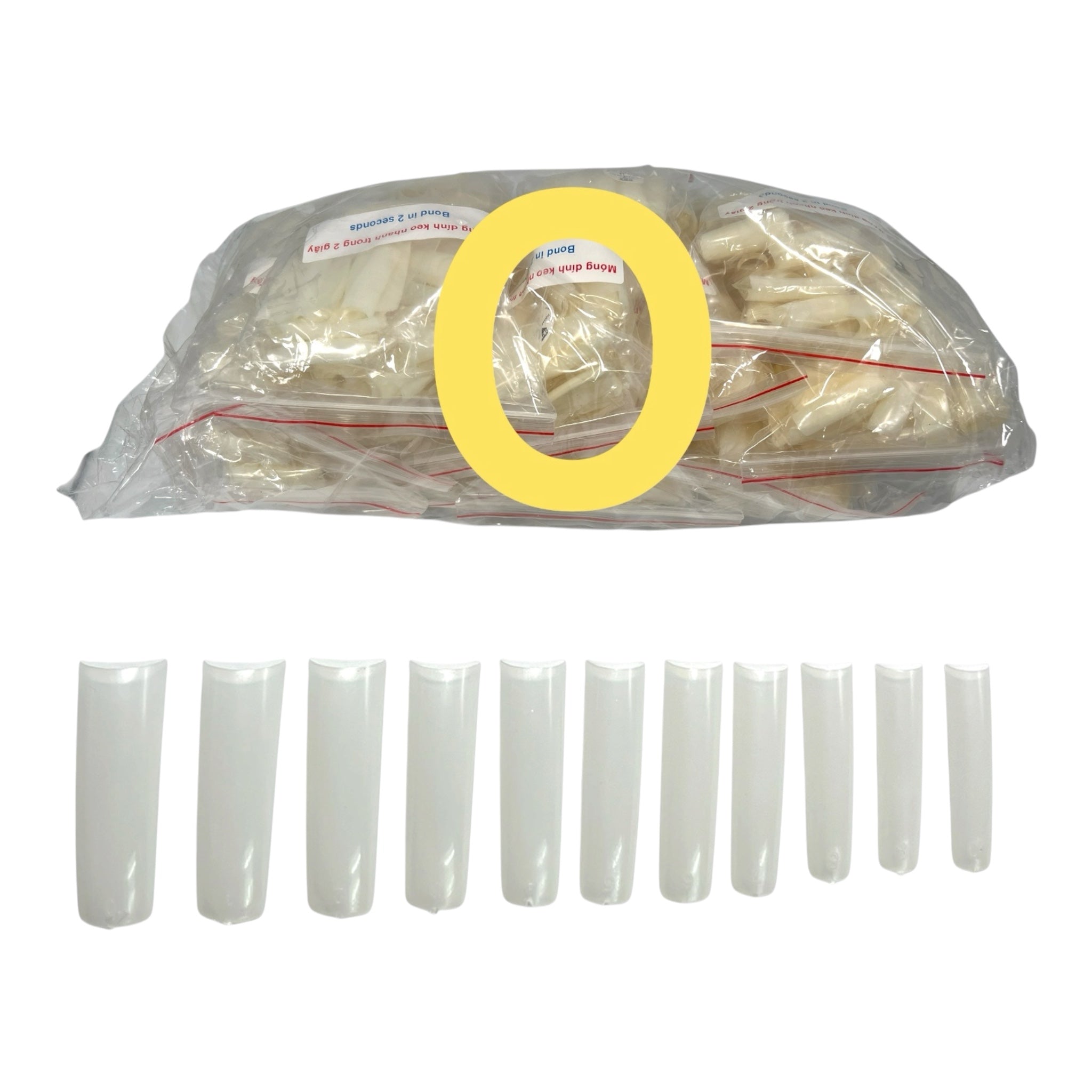 HNS NATURAL SQUARE STRAIGHT NAIL TIP