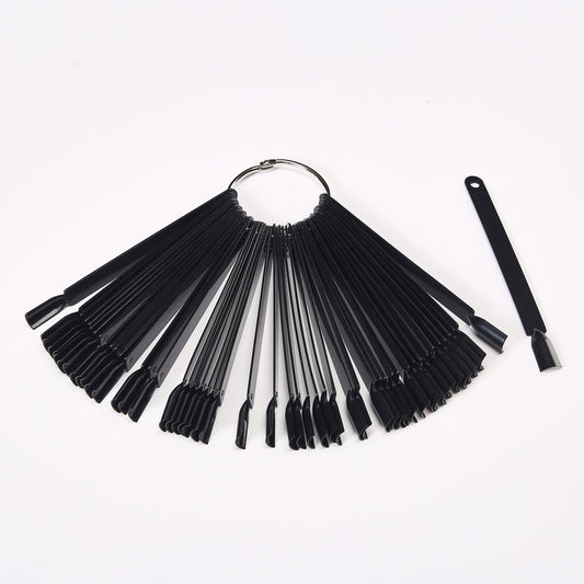 Cre8tion Nail Color Palette Ring 50 pcs/set - Black