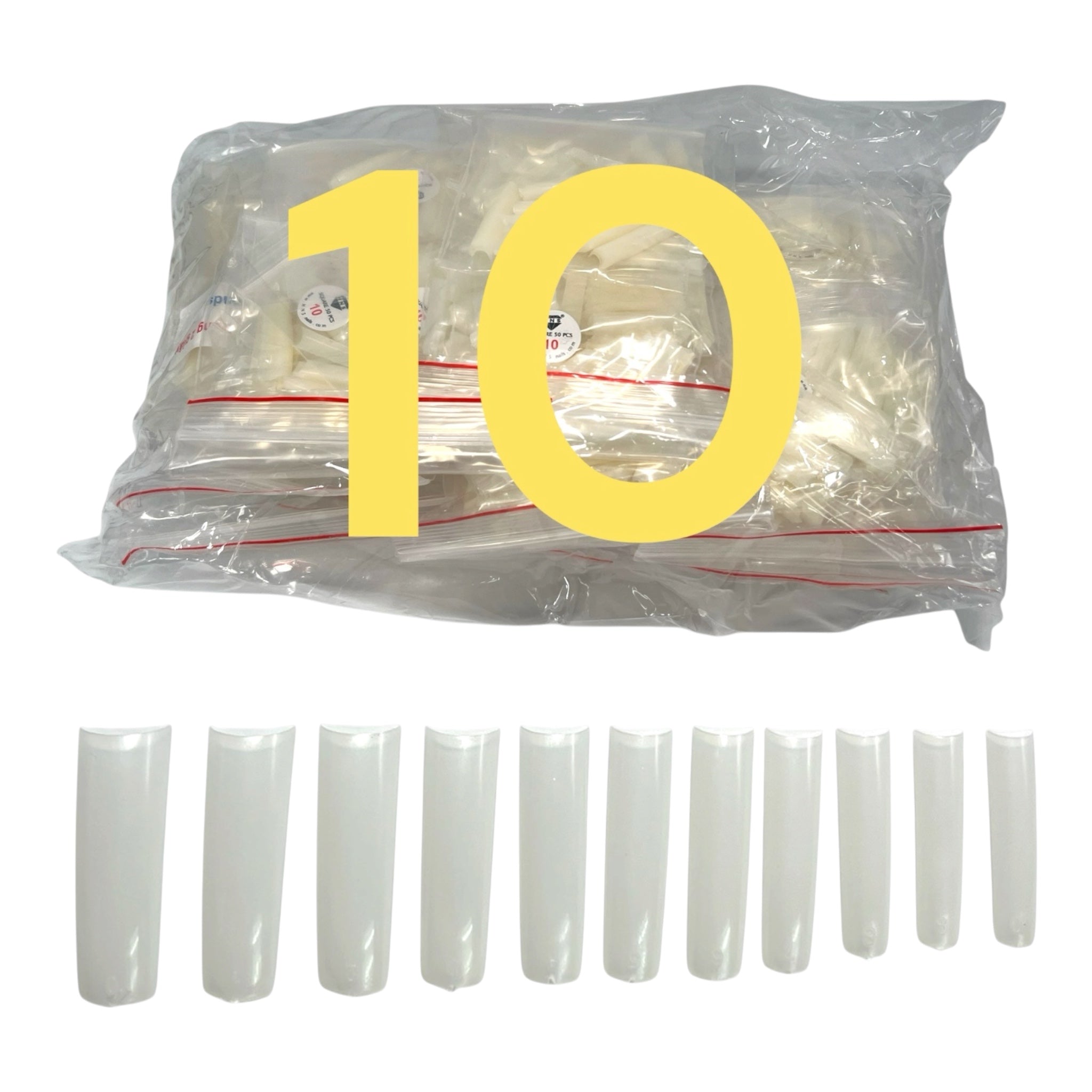 HNS NATURAL SQUARE STRAIGHT NAIL TIP