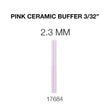 Cre8tion Pink Ceramic Buffer Nail Filling Bit 3/32"