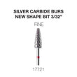 Cre8tion Silver Carbide Burs - New Shape Bit - Fine 3/32'