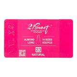 21Sweet Soft Gel Tip Box, Almond, Natural, 602 pcs [50% Off]