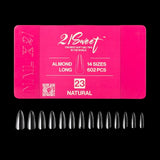21Sweet Soft Gel Tip Box, Almond, Natural, 602 pcs [50% Off]