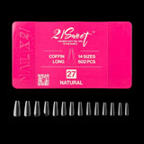 21Sweet Soft Gel Tip Box, Coffin, Natural, 602 pcs [50% Off]