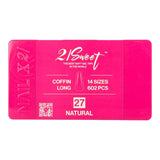 21Sweet Soft Gel Tip Box, Coffin, Natural, 602 pcs [50% Off]