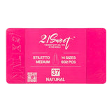 21Sweet Nail Up Soft Gel Tip Box, Stiletto, Natural, 602 pcs [50% Off]