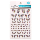 Cre8tion Nail Art Sticker Butterfly (42 Styles)