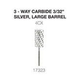Cre8tion 3-Way Carbide Silver, Large Barrel 3/32"