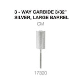 Cre8tion 3-Way Carbide Silver, Large Barrel 3/32"