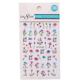 Cre8tion Nail Art Sticker Flower (26 Styles)