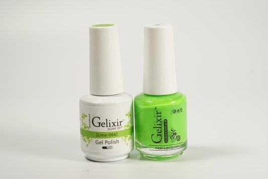 Gelixir Nail Polish Gel & Matching Lacquer Lime 1 PK #066
