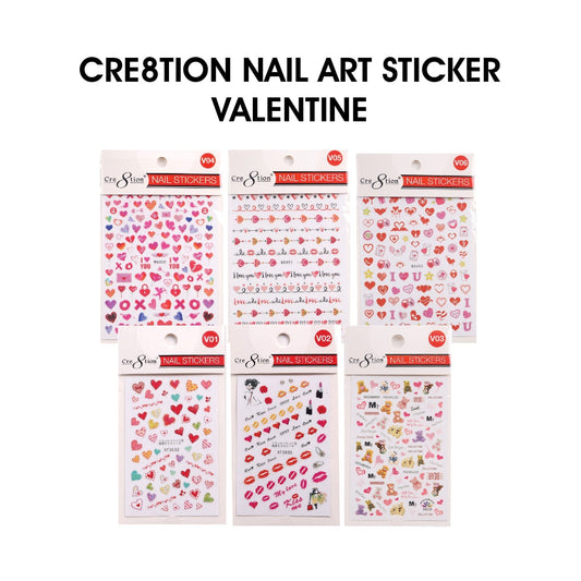 Cre8tion Nail Art Sticker Valentine (12 Styles)