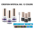 Cre8tion  Mystical Gel 0.5oz  - Full Set 12 colors w/ 1 Magnet, 3 Top Diamond 0.5oz & 1 Color Chart