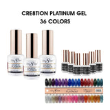 Cre8tion Platinum Gel 0.5oz - Full Set 36 colors w/ 6 Top Diamond 0.5oz & 1 Color Chart