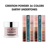 Cre8tion Matching Color - Earthy Undertones Collection - 36 Colors w/ 2 Color Chart