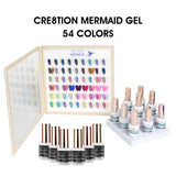 Cre8tion Mermaid Gel 0.5oz - Full Set 54 colors w/ 6 Top Diamond 0.5oz & 1 Color Chart