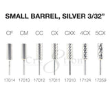 Cre8tion Carbide Small Barrel, Silver 3/32"