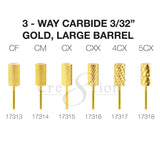 Cre8tion 3-Way Carbide Gold, Large Barrel 3/32"