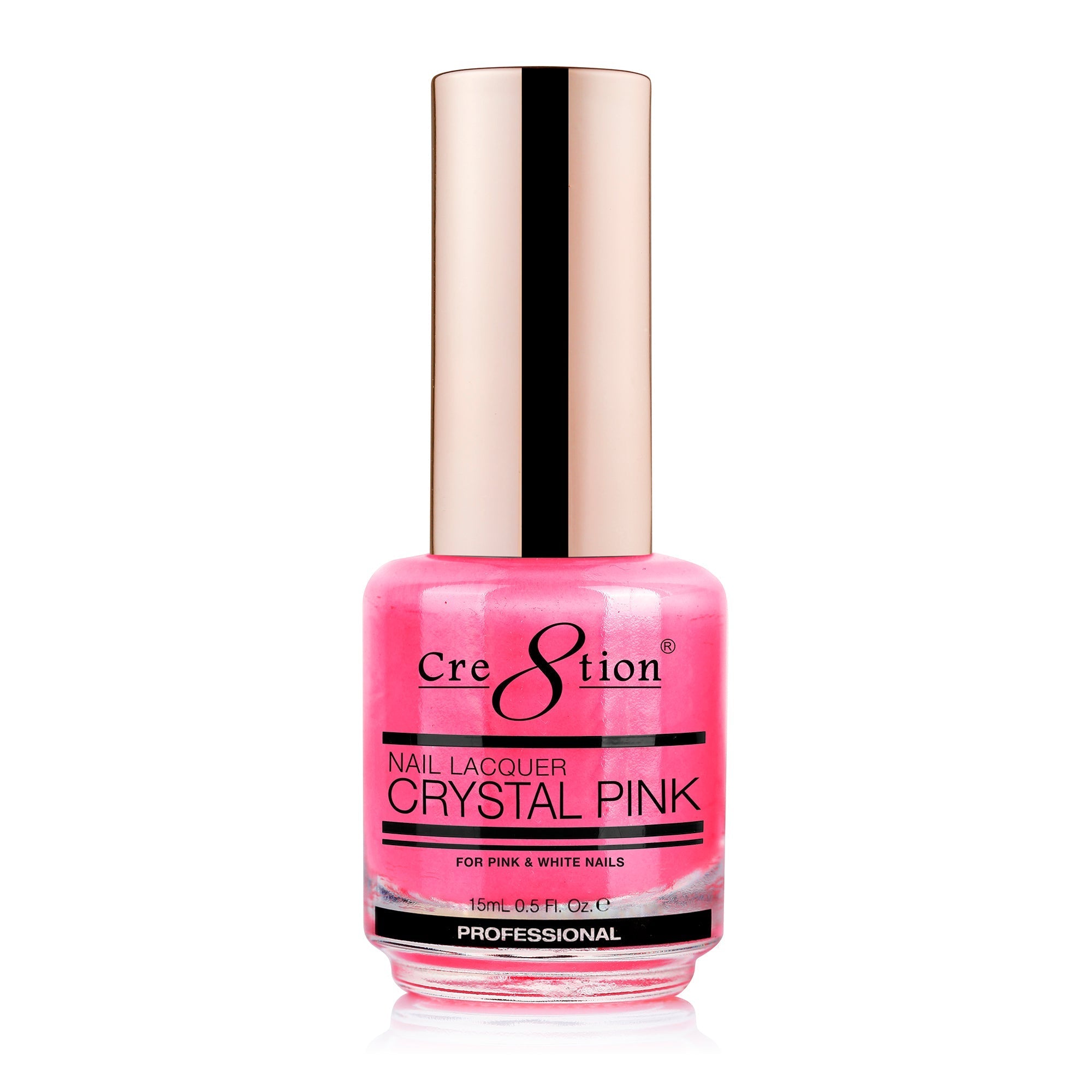 Cre8tion Nail Lacquer CRYSTAL PINK Air Dry 0.5 oz