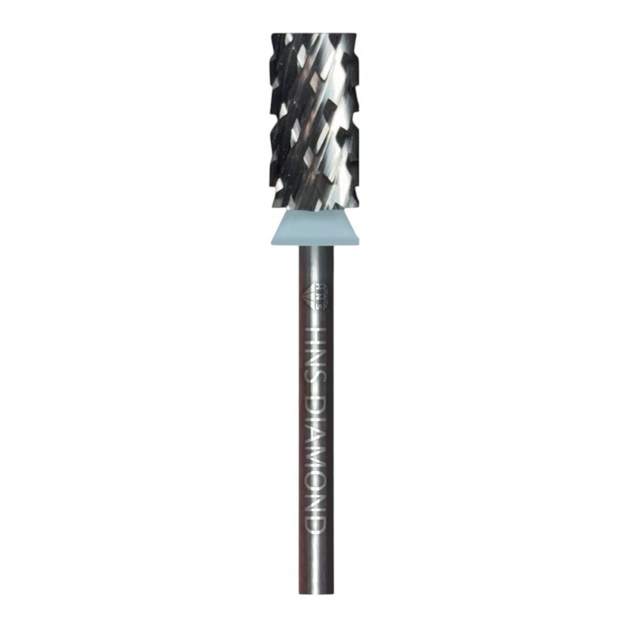 HNS DIAMOND NAIL DRILL BITS 3/32" LARGE BARREL  CROSS CUT (SILVER)