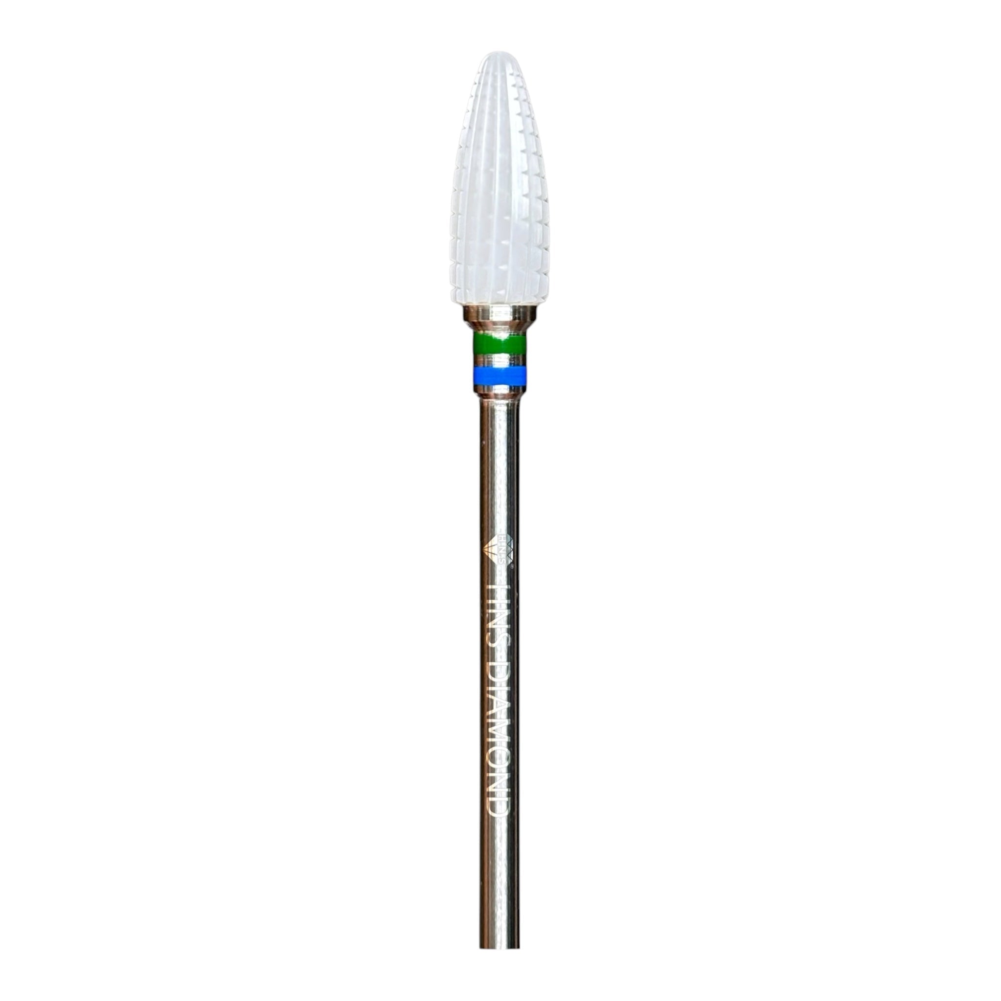 HNS DIAMOND NAIL DRILL BIT 3/32  WHITE FLAME CERAMIC 5IN1
