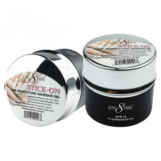 Cre8tion Stick-On Nail Rhinestone Adhesive Gel No-Wipe 0.26oz - Thin