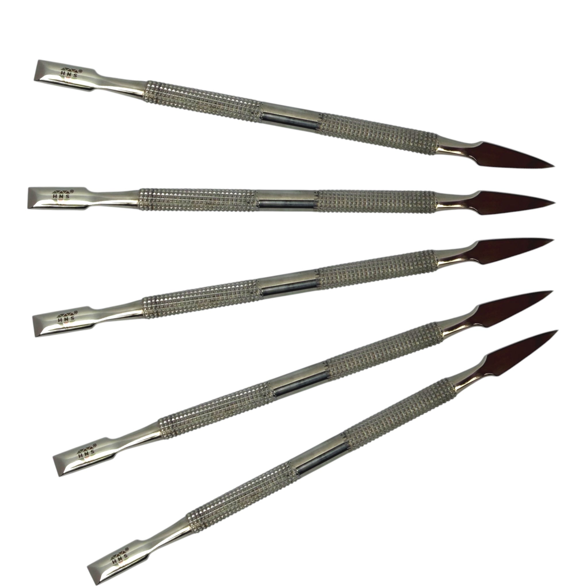 HNS Cuticle Pusher Tools Spoon Knife Gauge Finger Nail Cleaner Dead Skin Remover Gel Polish Manicure Pedicure