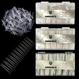 HNS DIAMOND NAIL TIP CLEAR COFFIN