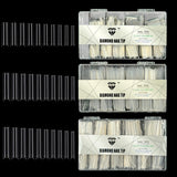 HNS DIAMOND NAIL TIP CLEAR SQUARE