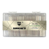 HNS DIAMOND NAIL TIP CLEAR SQUARE