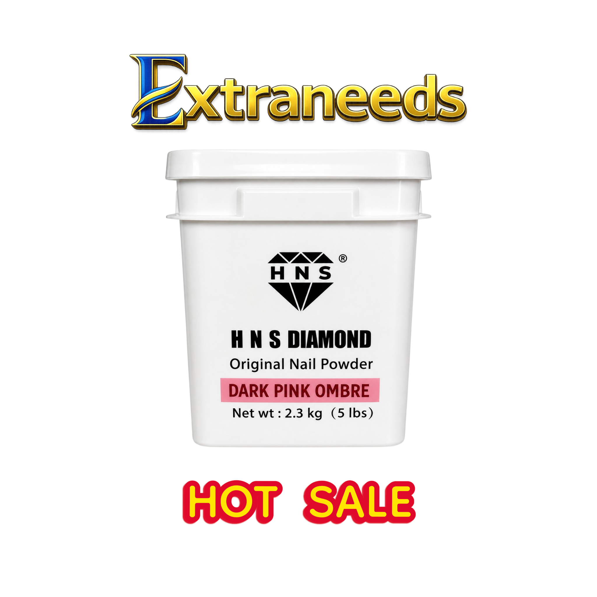 HNS DARK PINK OMBRE 5LBS  FREE 2 TOP  HNS DIAMOND
