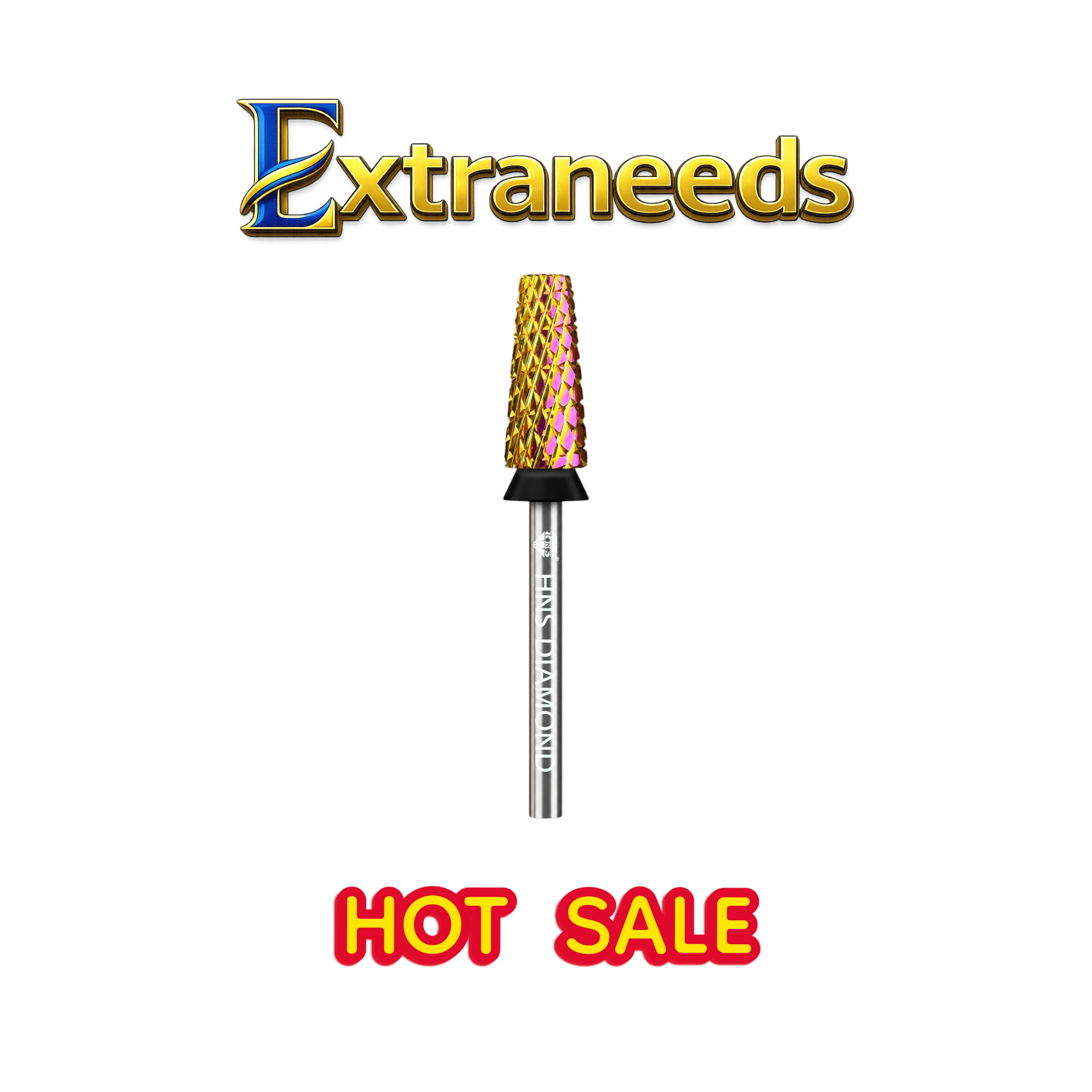 HNS DIAMOND NAIL DRILL BITS 3/32" CROSS CUT BIT 5IN1