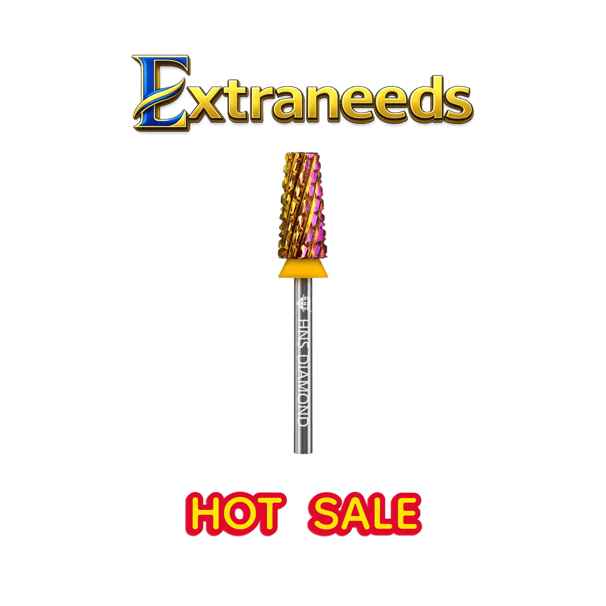 HNS DIAMOND NAIL DRILL BITS 3/32" CROSS CUT BIT 5IN1