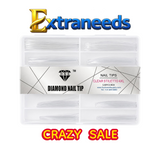 HNS DIAMOND NAIL TIP CLEAR STILETTO