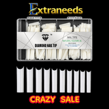 HNS DIAMOND NAIL TIP NATURAL SQUARE