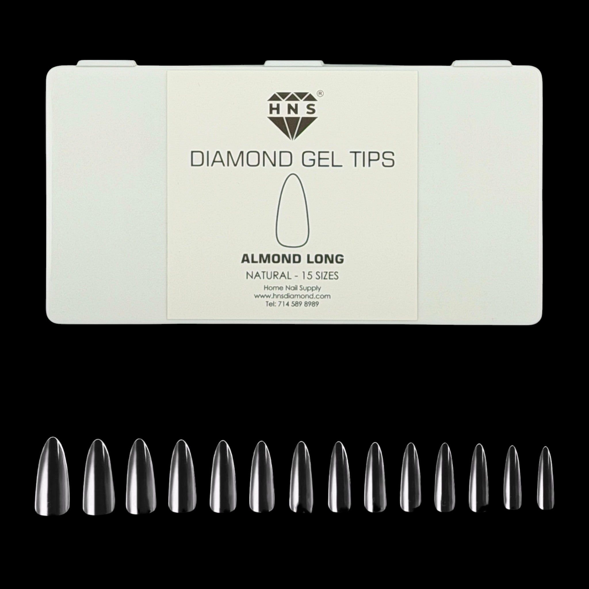 HNS DIAMOND GEL TIPS ALMOND