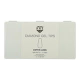 HNS DIAMOND GEL TIPS COFFIN
