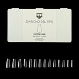 HNS DIAMOND GEL TIPS COFFIN