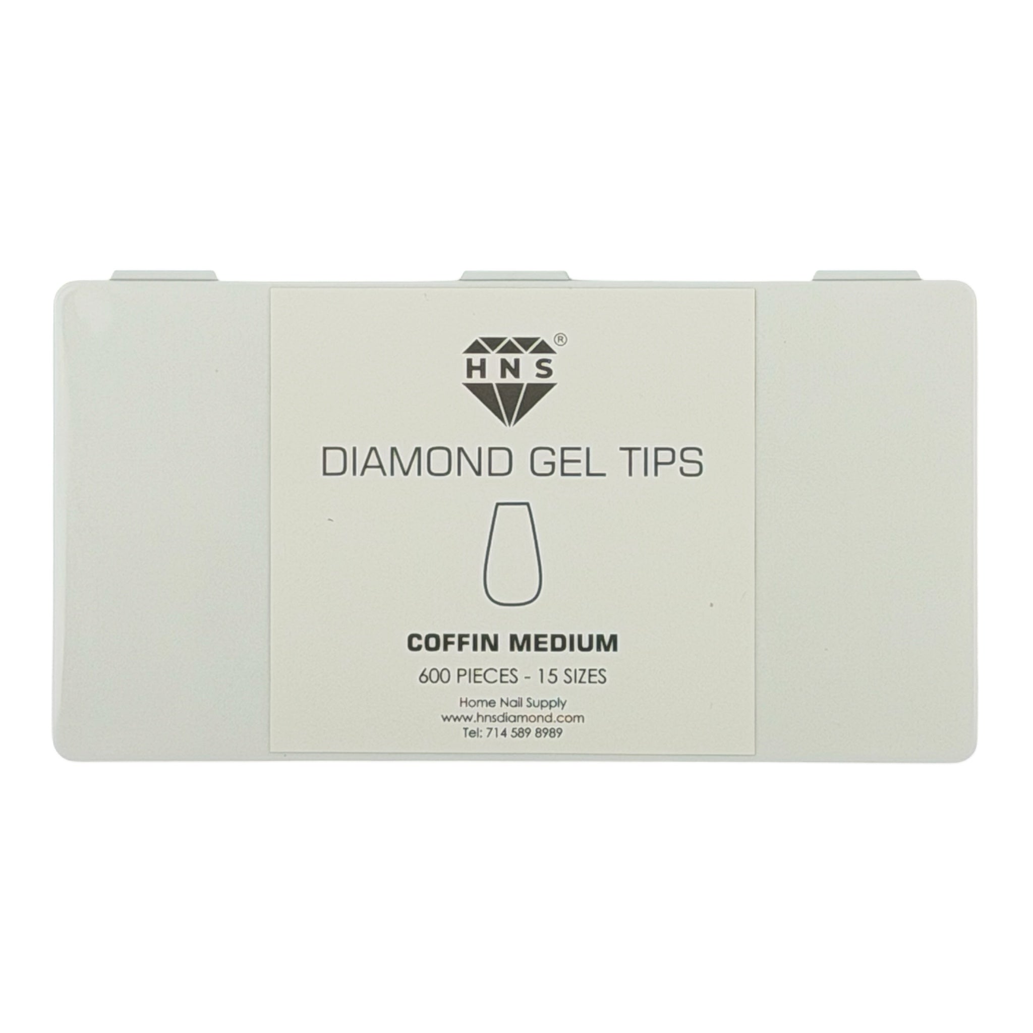 HNS DIAMOND GEL TIPS COFFIN