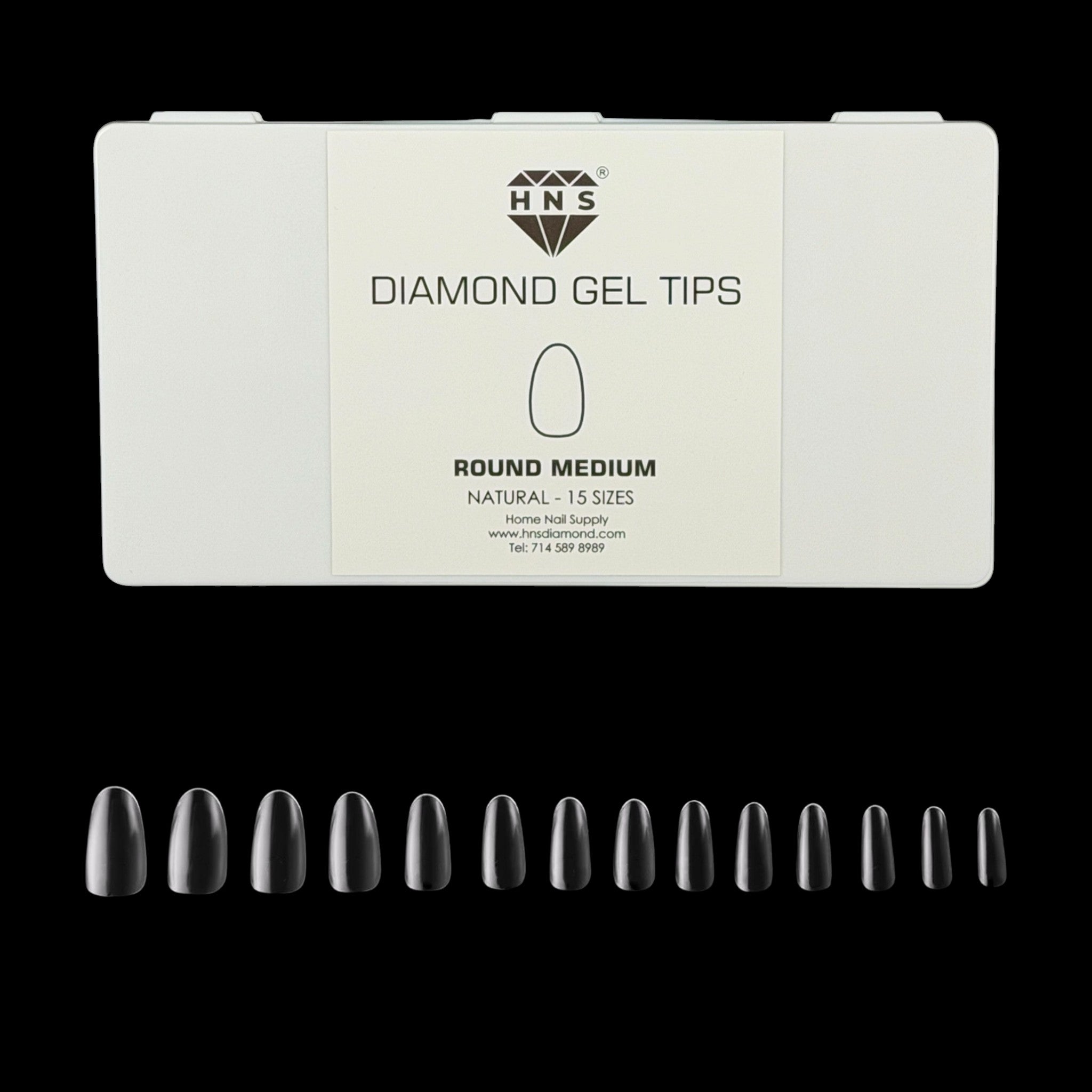 HNS DIAMOND GEL TIPS ROUND