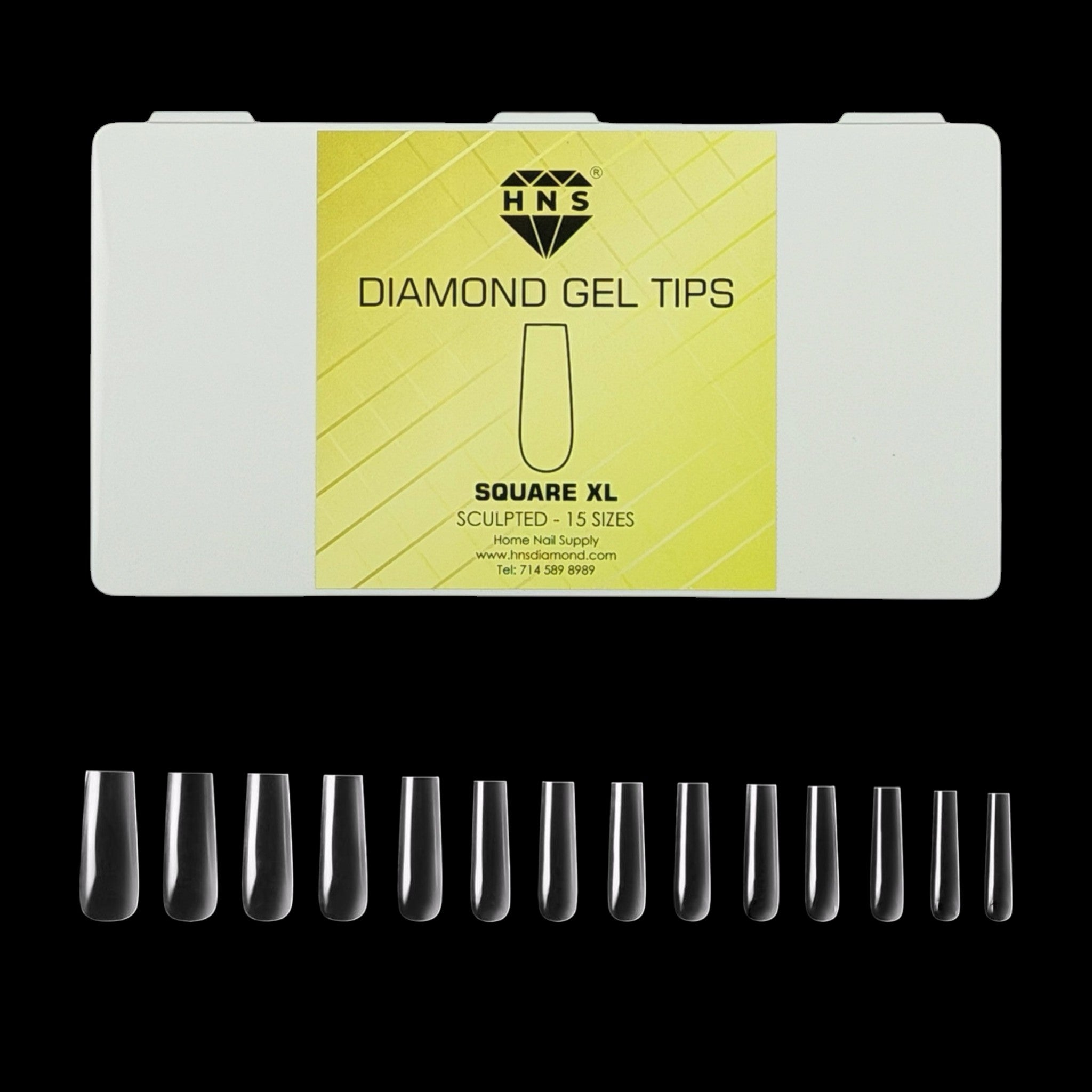 HNS DIAMOND GEL TIPS SQUARE