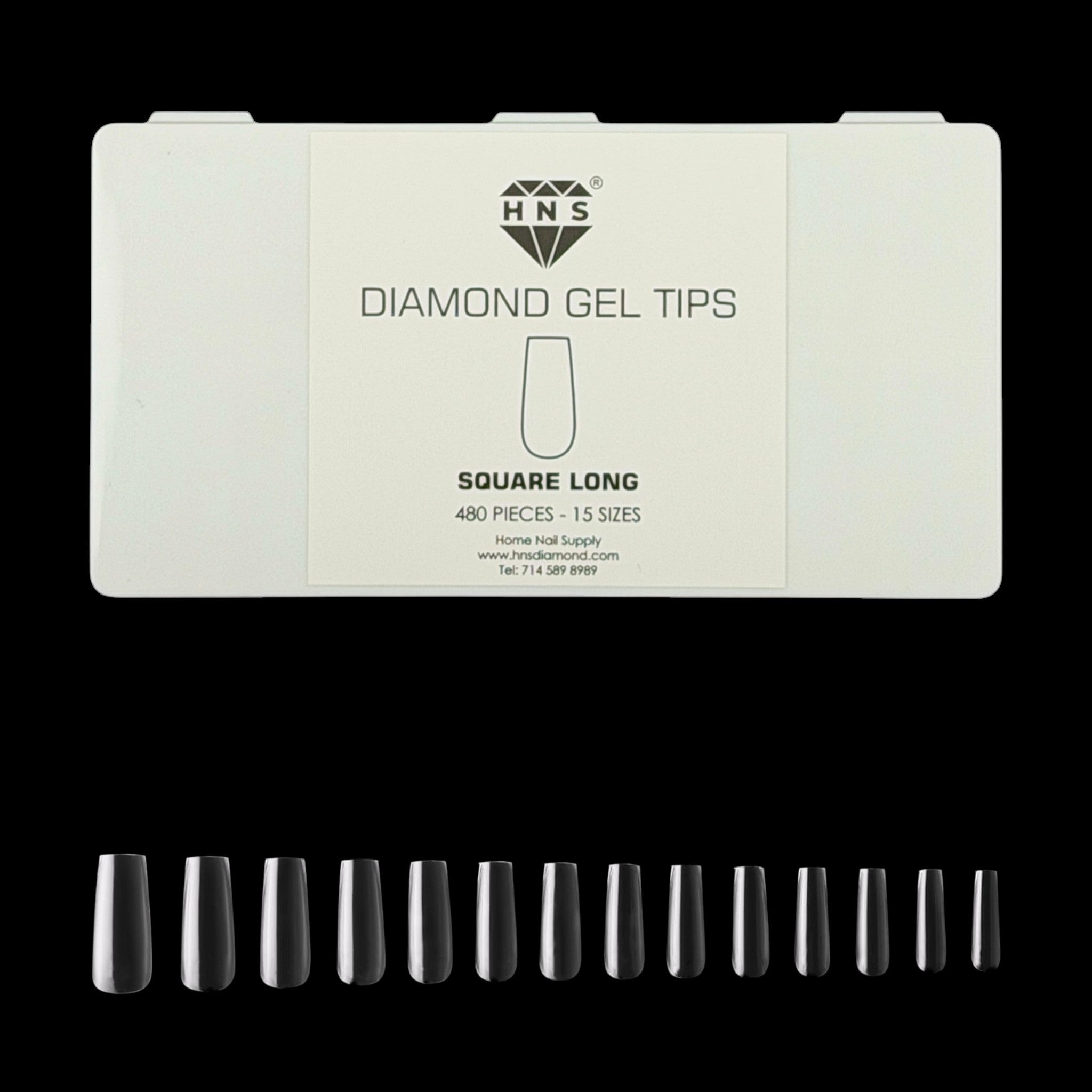 HNS DIAMOND GEL TIPS SQUARE