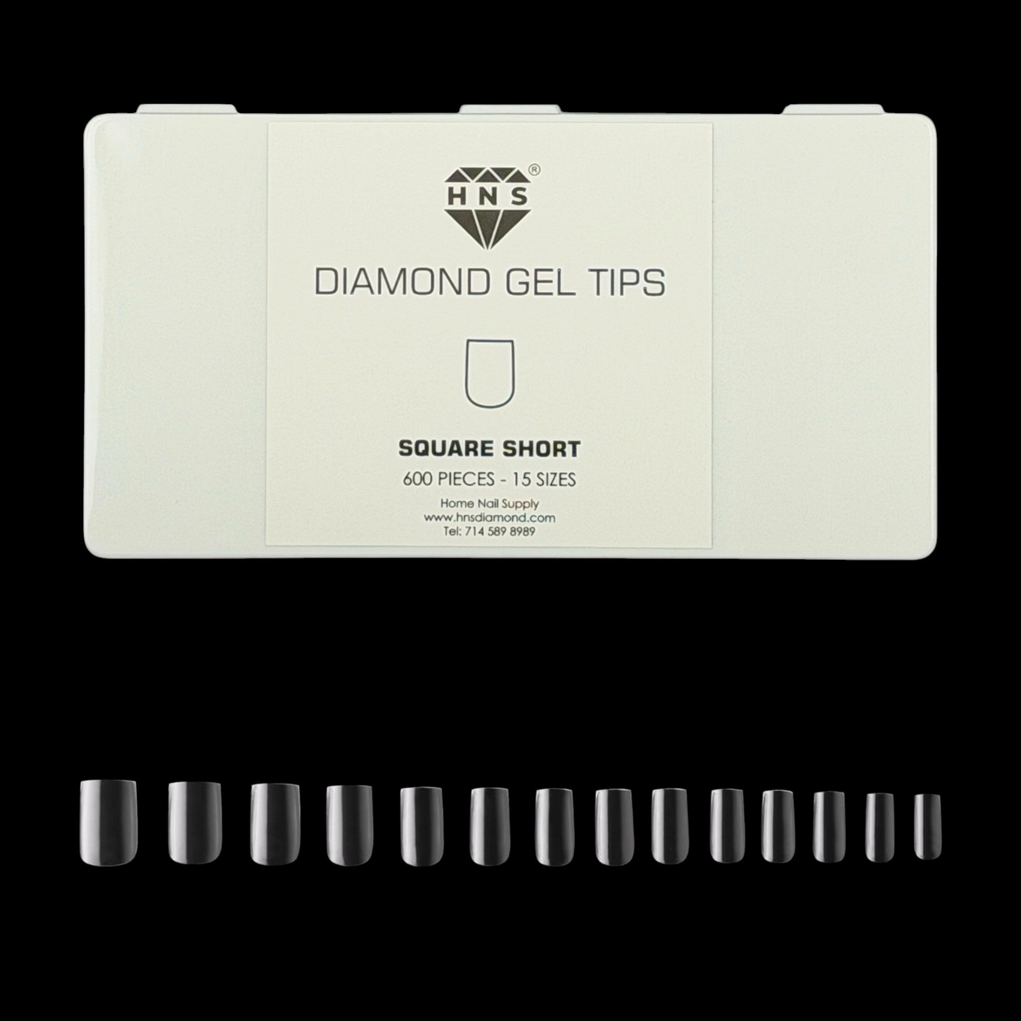 HNS DIAMOND GEL TIPS SQUARE