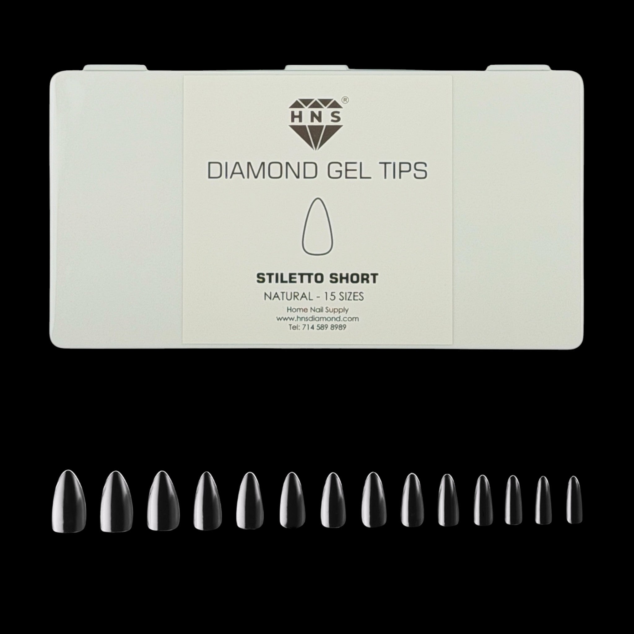 HNS DIAMOND GEL TIPS STILETTO