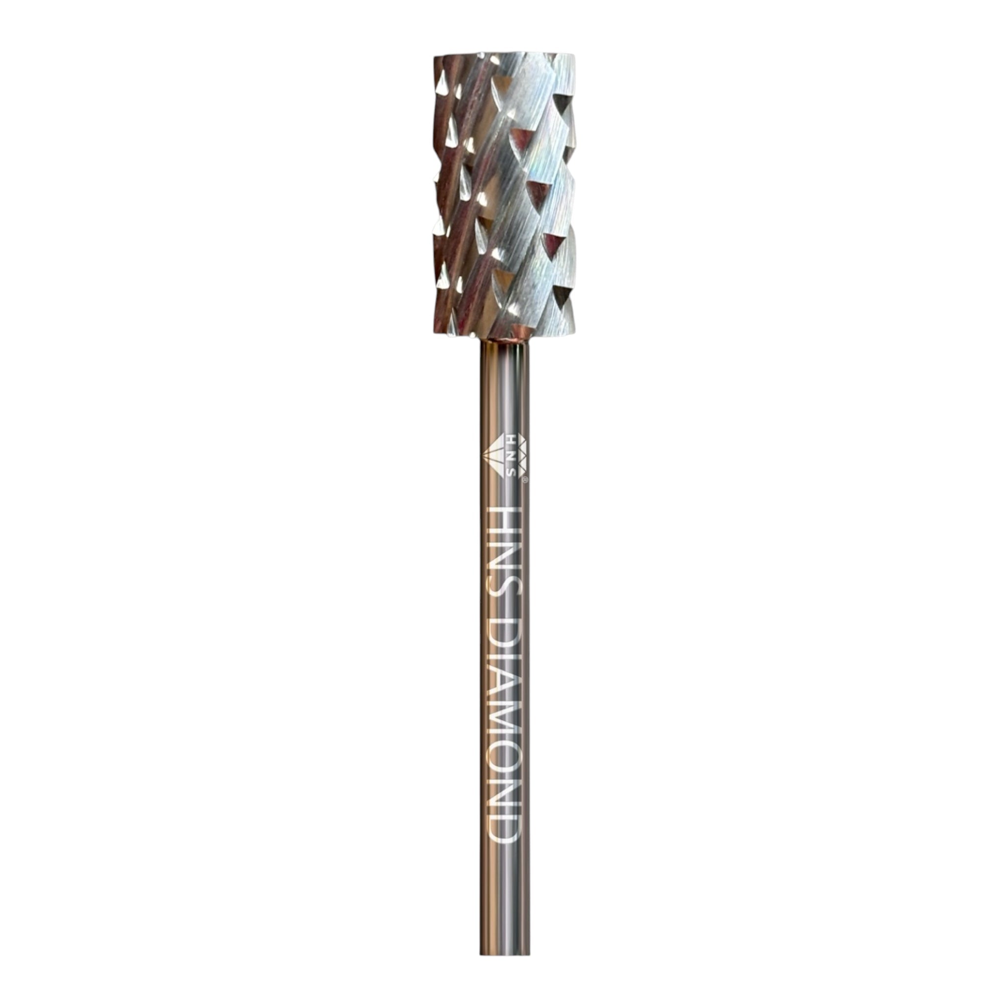 HNS DIAMOND NAIL DRILL BITS 3/32" LARGE BARREL  CROSS CUT (SILVER)