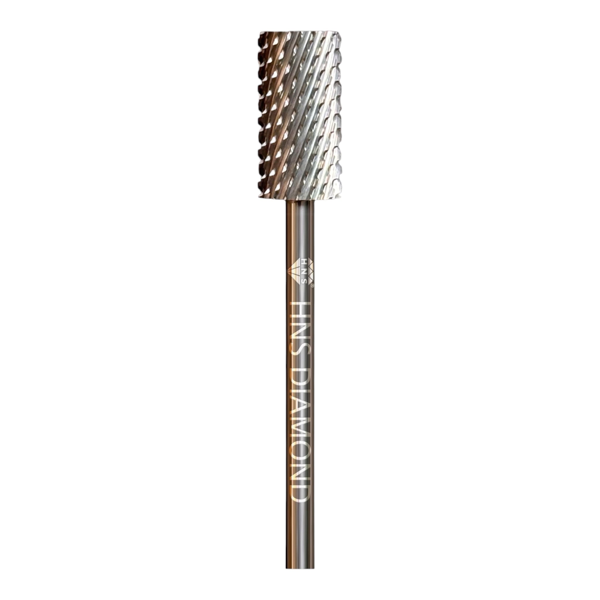 HNS DIAMOND NAIL DRILL BITS 3/32" LARGE BARREL  CROSS CUT (SILVER)