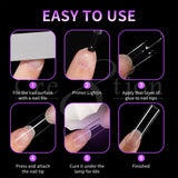 Cre8tion Special Shape Tip Square Clear - Long