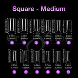 Cre8tion Special Shape Tip Square Clear - Medium