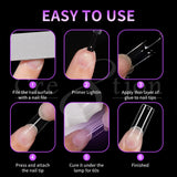 Cre8tion Special Shape Tip Square Clear - Medium