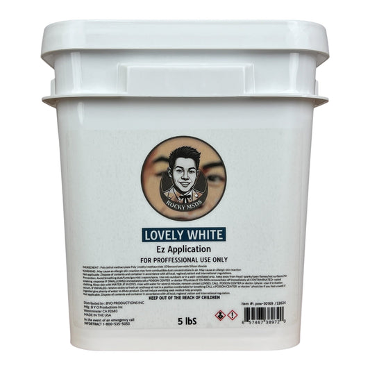 Rocky MSDS Lovely White Nail Powder 5lbs [Buy 1 Free 1 Base & 1 Top Rocky TPO HEMA Free]
